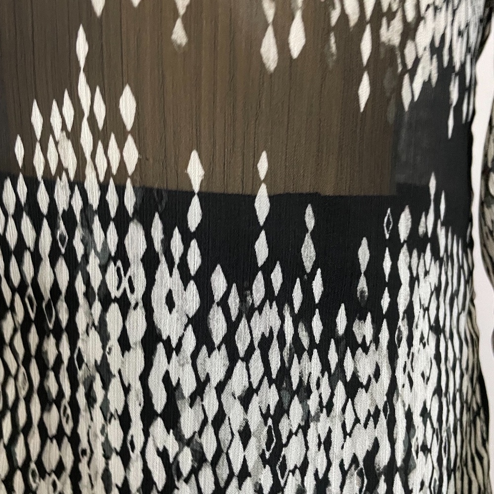 Super Chic Abstract Snake Embossed Patterned Blac… - image 8